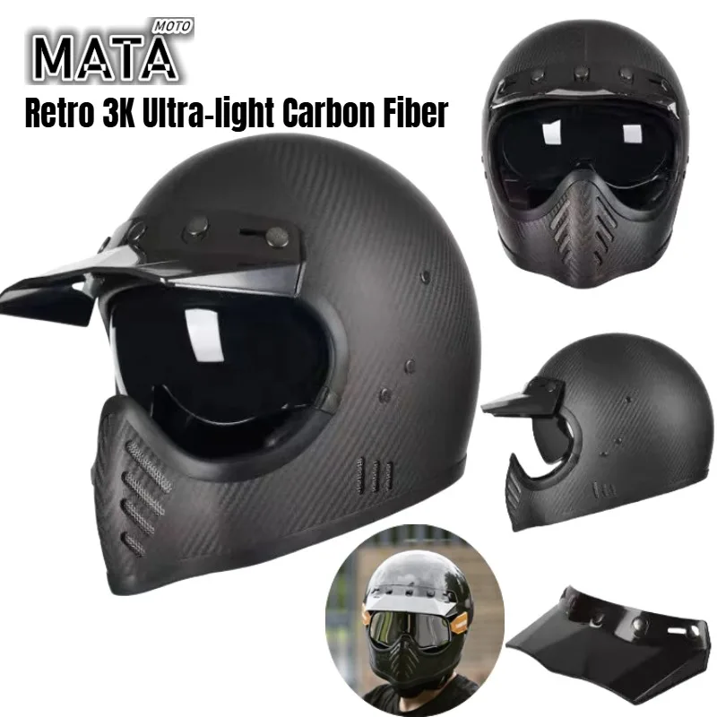 

Retro Fiberglass Motorcycle Decorative Helmet MINI Helmet Calf Racer Casco Moto Scooter for Honda CC110 CB300R Z900RS T120