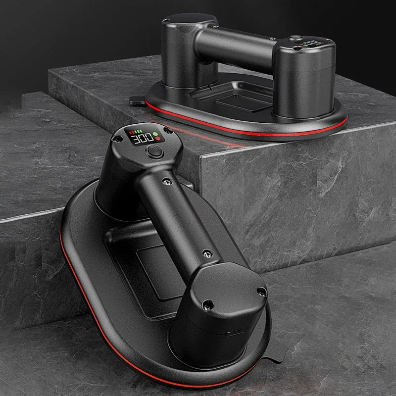 300KG Load Heavy Duty Intelligent Display Industrial Grade Electric Vacuum Suction Cup Granite Tile Glass Lifter Air Pump