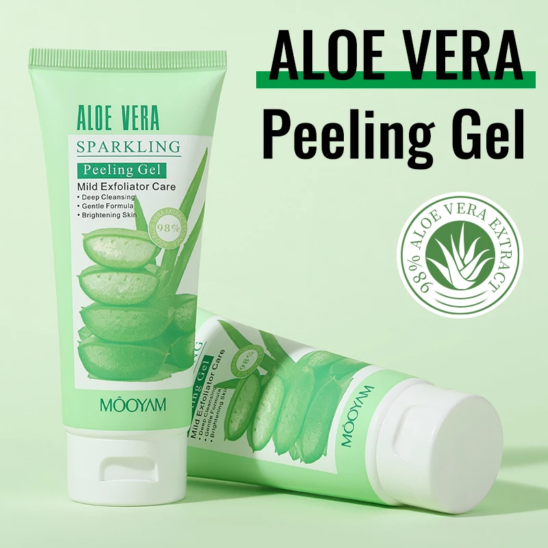 

Organic Aloe Vera Gel Face Aloe Vera Sparkling Peeling Gel Deep Cleansing Moisturizing Facial Cleanser Skincare Product