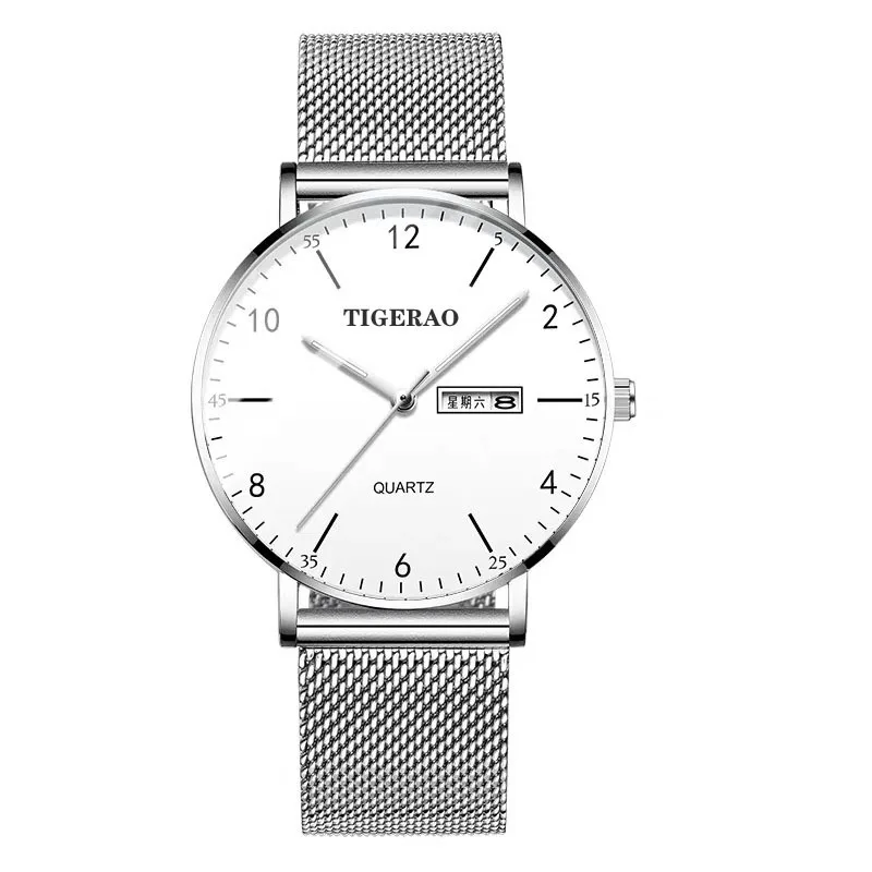 Slim Minimalist Waterproof Quartz Watch for Teen Boys & Male Students Simple Design Fashion Casual Wristwatch