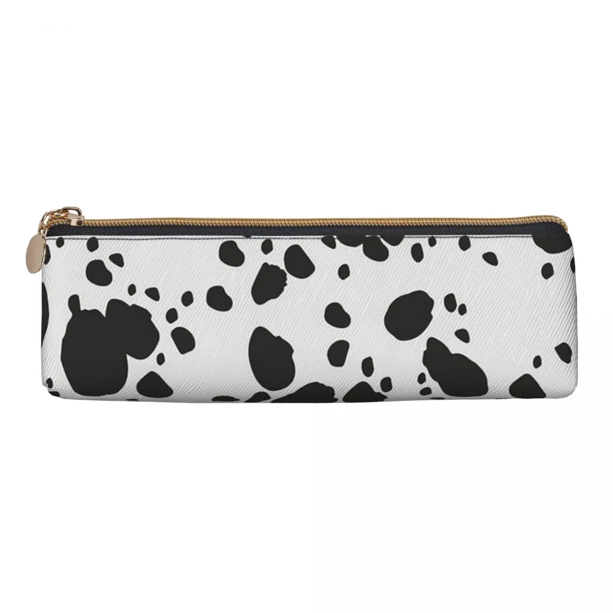 Estuches para lápices con estampado de perro dálmata, soporte para bolígrafos, papelería, caja grande para bolígrafos, bolsa para lápices, color blanco y negro