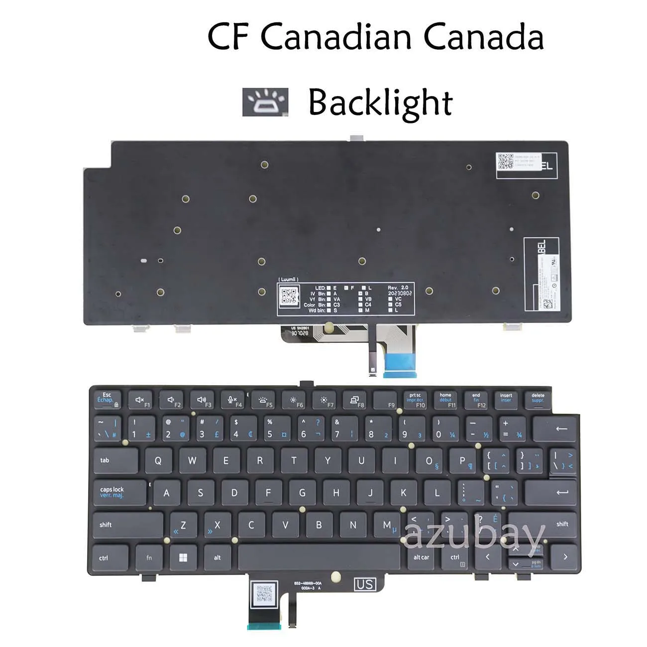 

Backlit Keyboard for Dell 0FVXF3 FR-ENG SN2B01B20 SG-B2790-86A 24110500093 PK133YK3B10 Latitude 7440 7640 7450 7650 Canadian