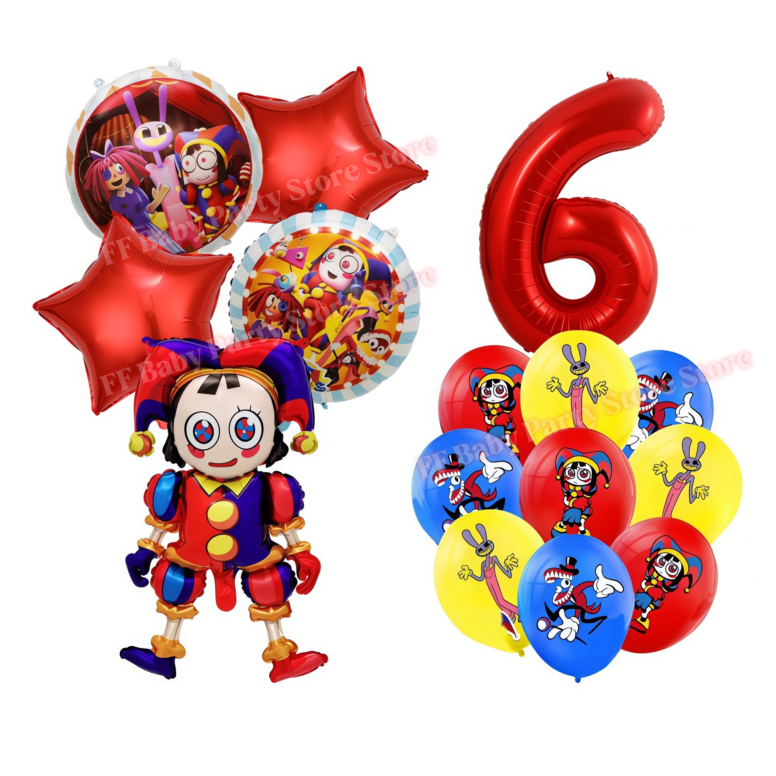 Erstaunliches Tischgeschirr Geburtstagsparty-Dekoration Digitales Zirkus-Ballon-Teller-Becher-Banner-Set Kinder-Geschenk Baby-Shower-Partyzubehör – Detail 35