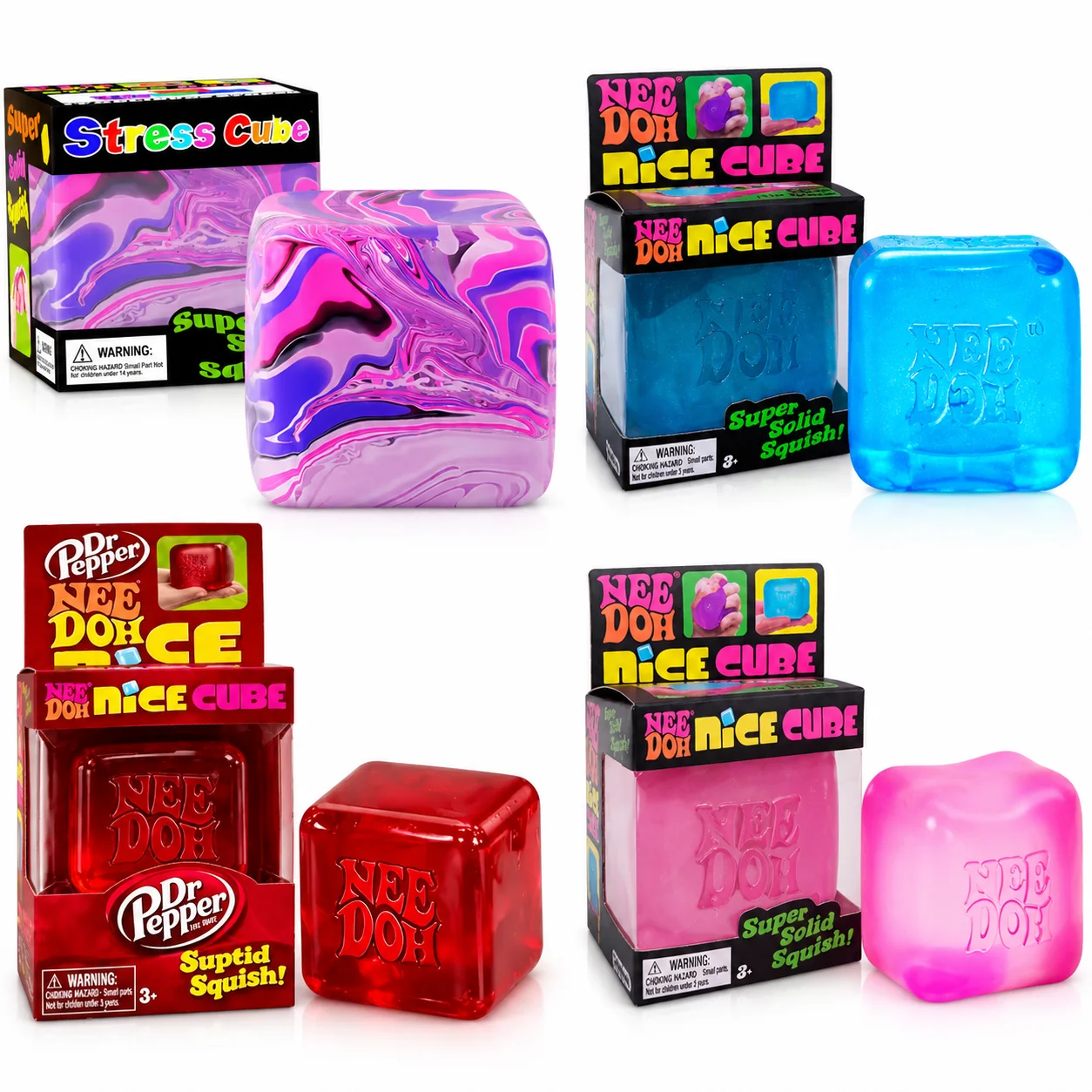 NEEDOH Nice Cube Squishy Stress Cube Fidget Soft Solid Squeeze Cube Antistress Sensory For Kids Adults Anxiety Relief Party Gift