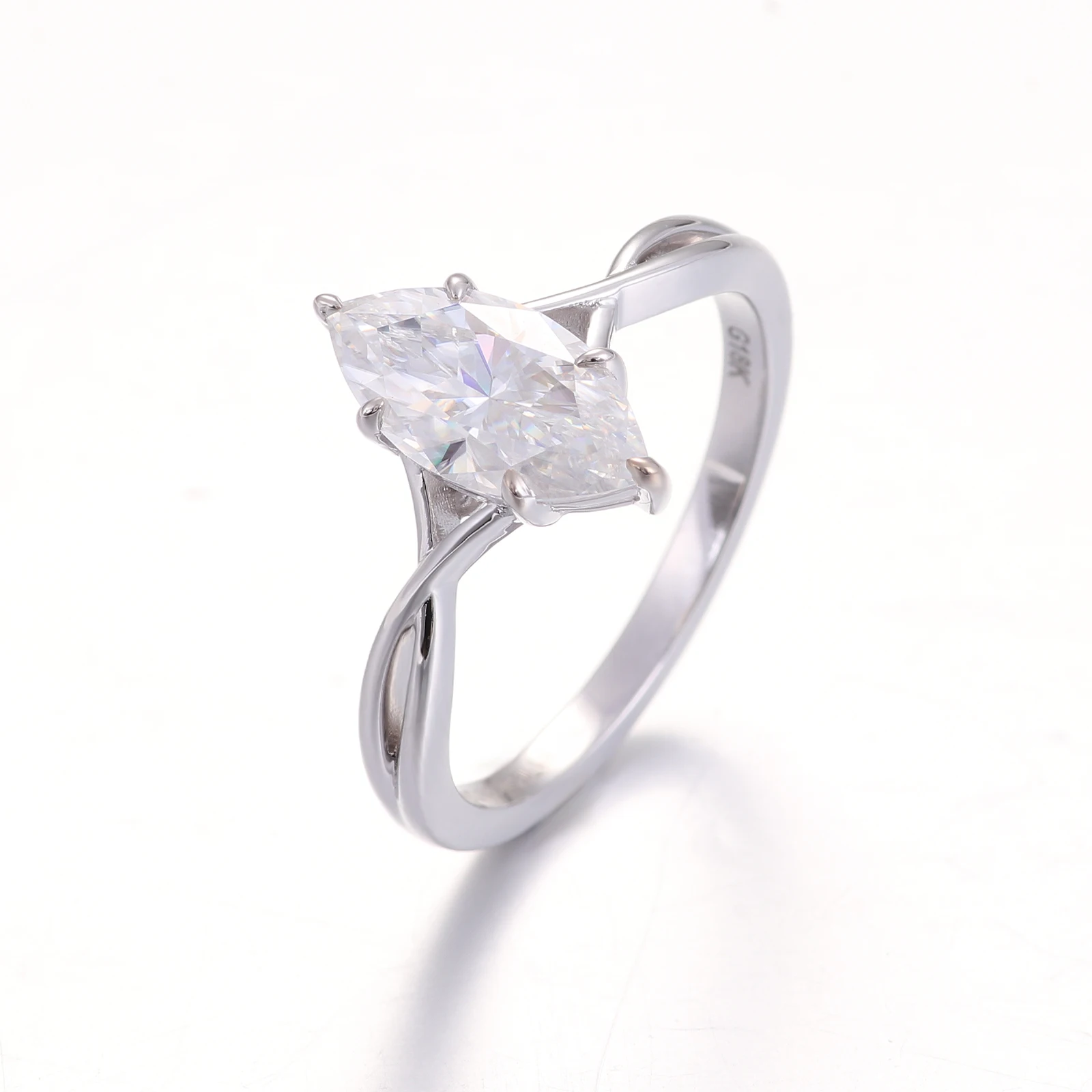 

Provence Jewelry 3ct Marquise Moissanite 10k/14k Gold Ring For Women Birthday Dating Engagement Wedding Fine Jewelry Gift