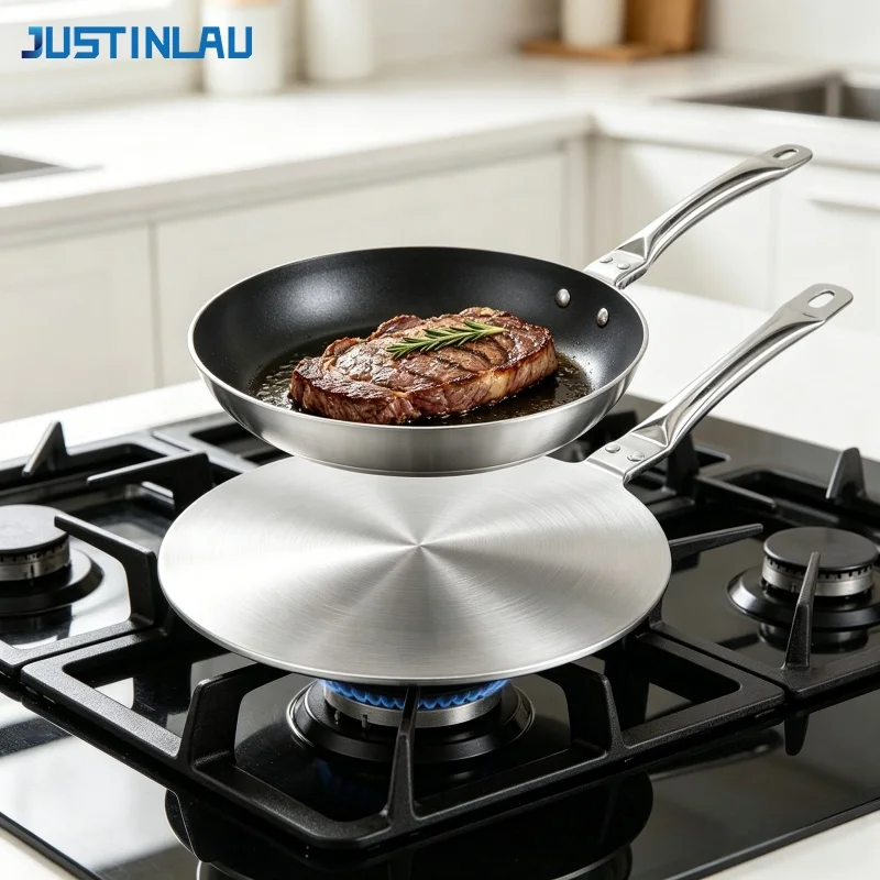 JUSTINLAU Stainless Steel Heat Diffuser Plate Induction Cooker Heat Conduction Plate for Electric Gas Stove Cookware Parts