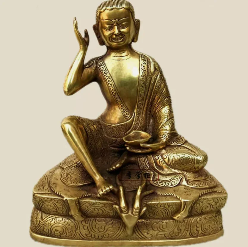 19cm bronze buddha Auspicious Milarepa Venerable Buddha Statue Milarepa