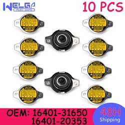 10PCS Set Car Radiator Cap Small Head Size 1.1Bar 16401-20353 0.9KG/CM2 For Toyota 4Runner Camry Celica Matrix Highlander Prius