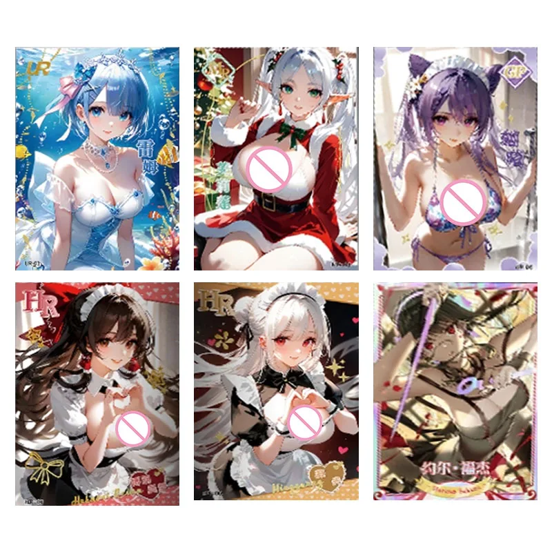 

Аниме История Богини MR UR GP Card Yae Miko Emilia Rem Tokisaki Kurumi Коллекционные карты Рождественские подарки на день рождения Детские игрушки