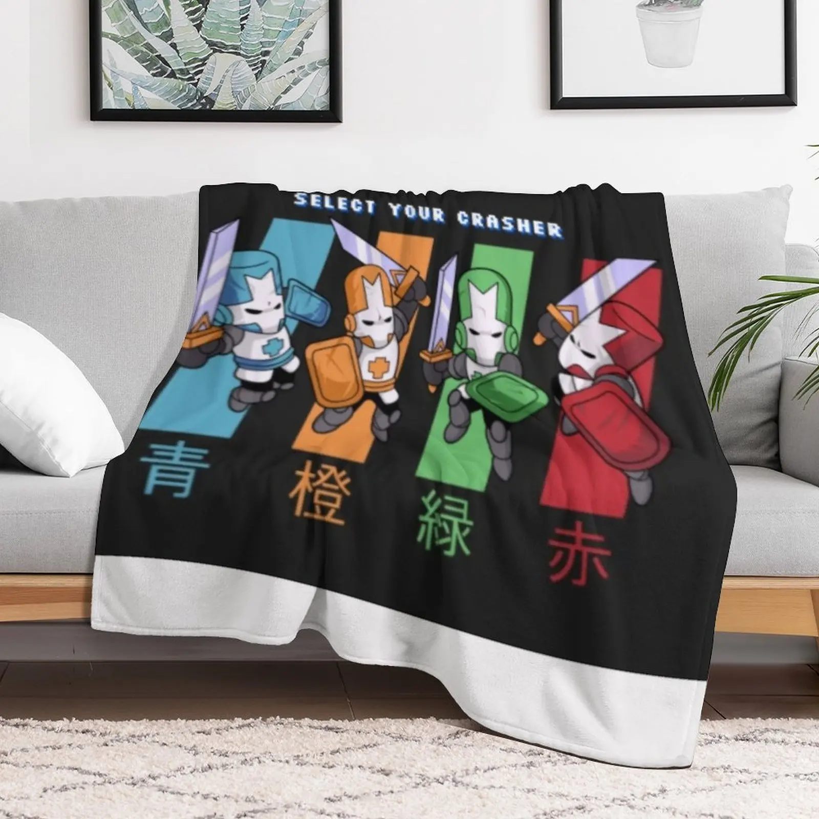 Castle Crashers in Time Throw Blanket Decoratives Soft Plush Plaid Moving Blankets