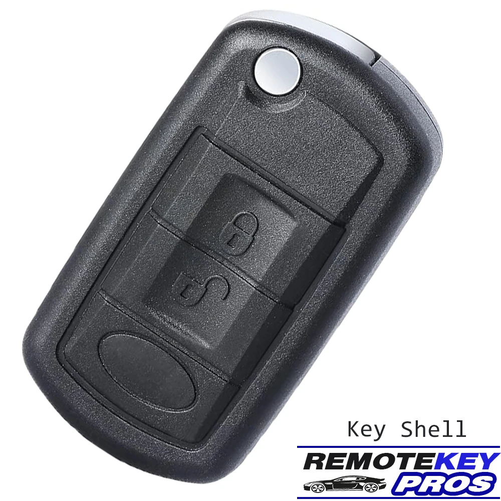 

DIYKEY 3 Button Flip Remote Car Key Shell Case Fob for Land Rover Range Rover Sport LR3 Discovery