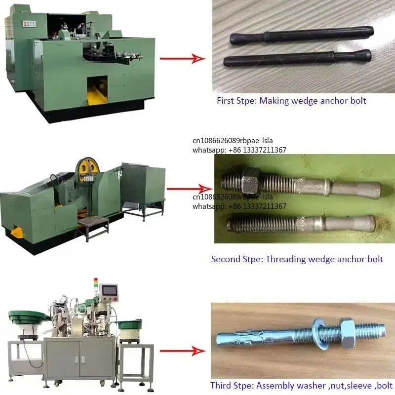 Factory Offered Wedge Anchor Bolt Making Machine Car Repair Gecko Bolts Forming Machine Anchor Bolt Cold Heading Machine