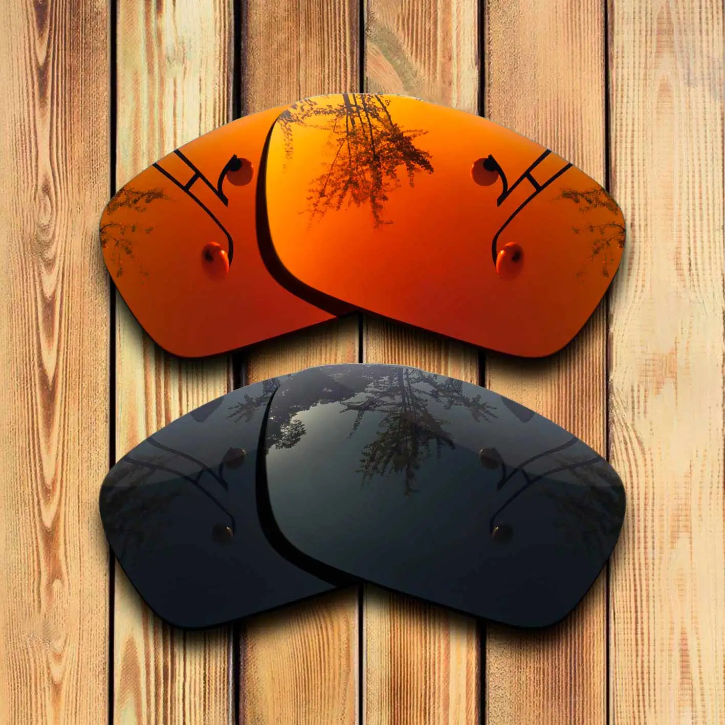 

100% Precisely Cut Polarized Replacement Lenses for FUEL CELL Sunglasses Red& Solid Black Combine Options