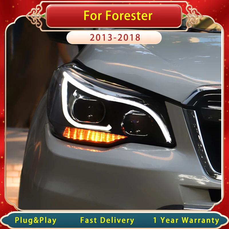 

Car styling headlight for Subaru Forester headlights 2013-2018 LED head lamp DRL Bi Xenon Hid lens High and Low beam