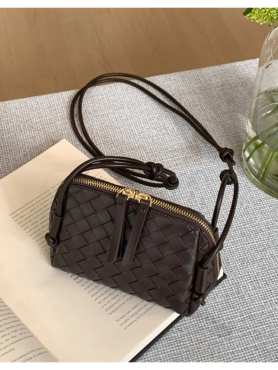 

Woven ell Crossbody Bag Casual Versatile Single oulder Bag Phone Bag for Women Korean Sle Artistic Retro Design