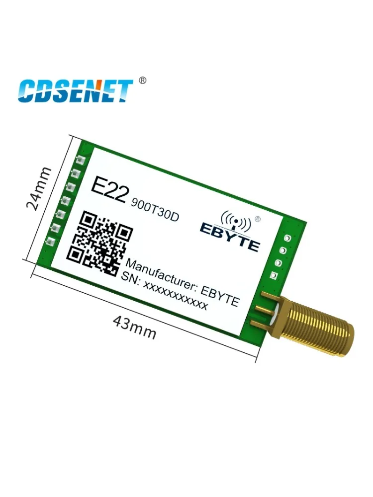 Moduł LoRa 868MHz RF Daleki Zasięg 10km 30dBm CDSENET E22-900T30D Interfejs SMA-K Bezprzewodowy Nadajnik-Odbiornik — zdjęcie produktu 7