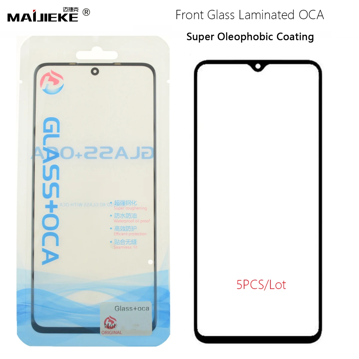5 sztuk przedniej szyby ekranu z OCA do Samsung Galaxy A05 A05s A54 A34 A24 A14 A13 A23 A52 A72 A42 A12 S20fe Naprawa szkła zewnętrznego