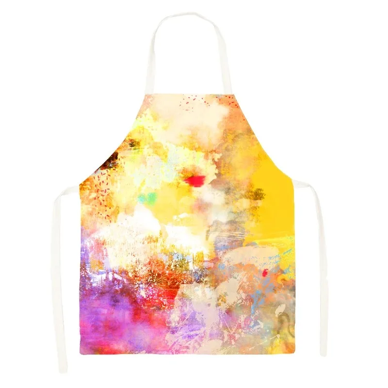 Ink painting pattern apron boys and girls children\'s painting antifouling waterproof cooking oil proof Kitchen Cooking Apron