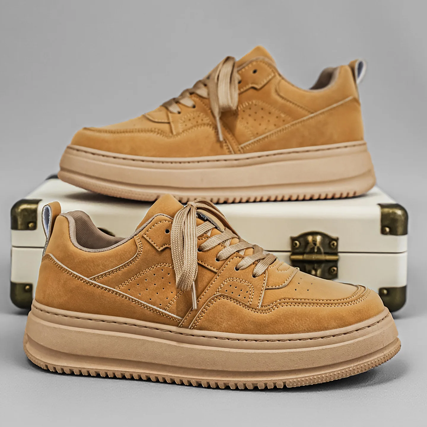 

Men's Summer Versatile Thick Sole Casual Board Shoes 2026 Work Sports Trendy Height Increasing Shoes