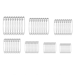 50pcs Stainless Steel Safety Pins Large and Small Bulk Pins Sewing Tool  for Clothing Decoration Brooch Fixing Craft Making