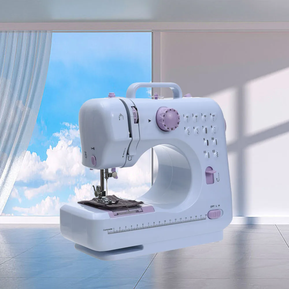 

New Portable Electric Sewing Machine Pro With 12 Stitches Patterns Multifunctional Home Sewing Machine Parents Sewing Tools