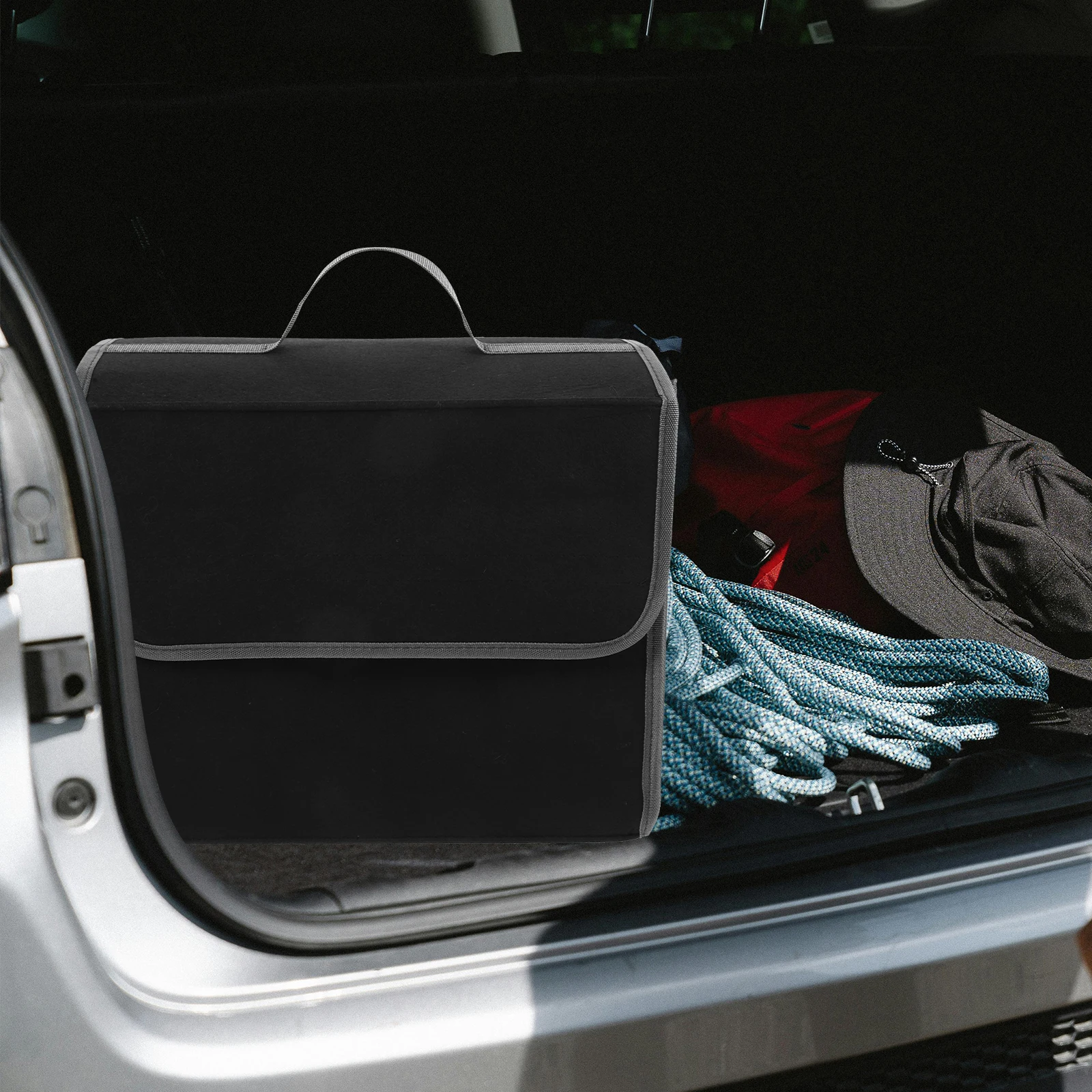 

Foldable Car ganizer Storage Bag Black Vehicle Accessories Auto Trunk Bin Tools Capacity Soft Durable Protective Car Trunk