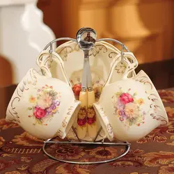 European Style Tea Cups Coffee Cup Ceramic British Afternoon Tea Teaware Kitchen Dining Bar