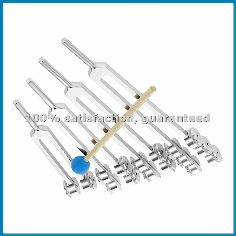 

4pcs/Set Tuning Forks 32/48/64/128 Hz with Hammer for Nervous System Testing Sound Healing Therapy Health Care-ABFB