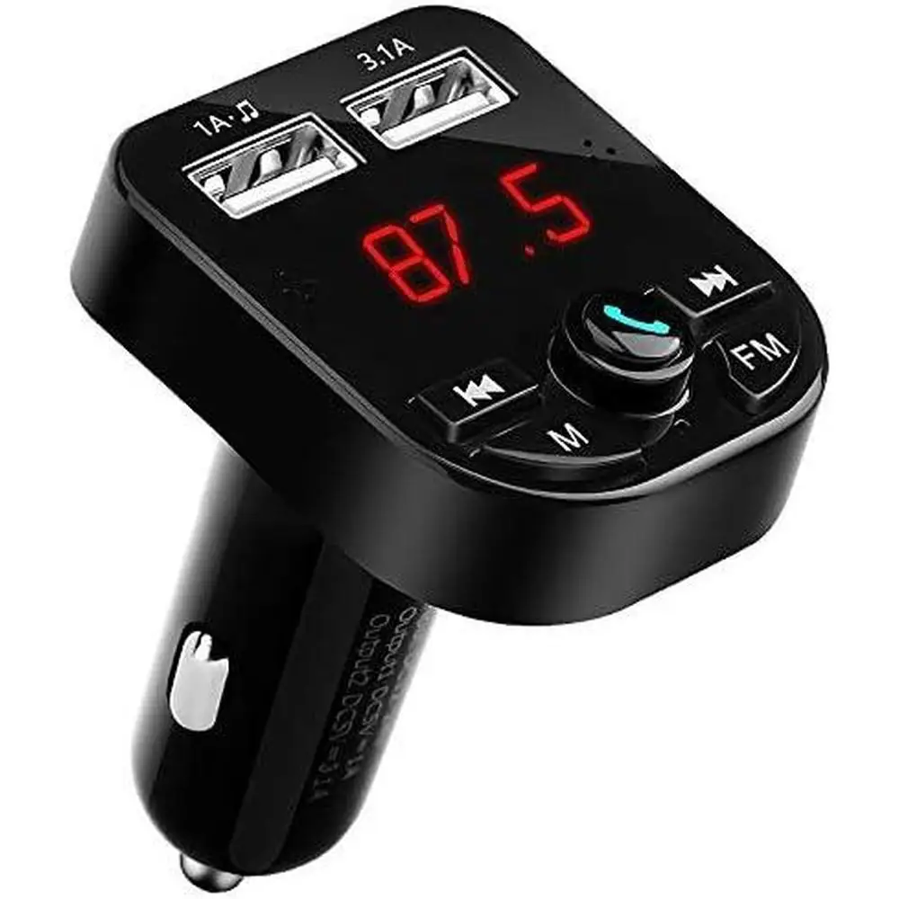 Multifunctional Car Smart Phone Charger MP3 Player Bluetooth 5.0 3.1A Charger for all standard car cigarette lighter sockets