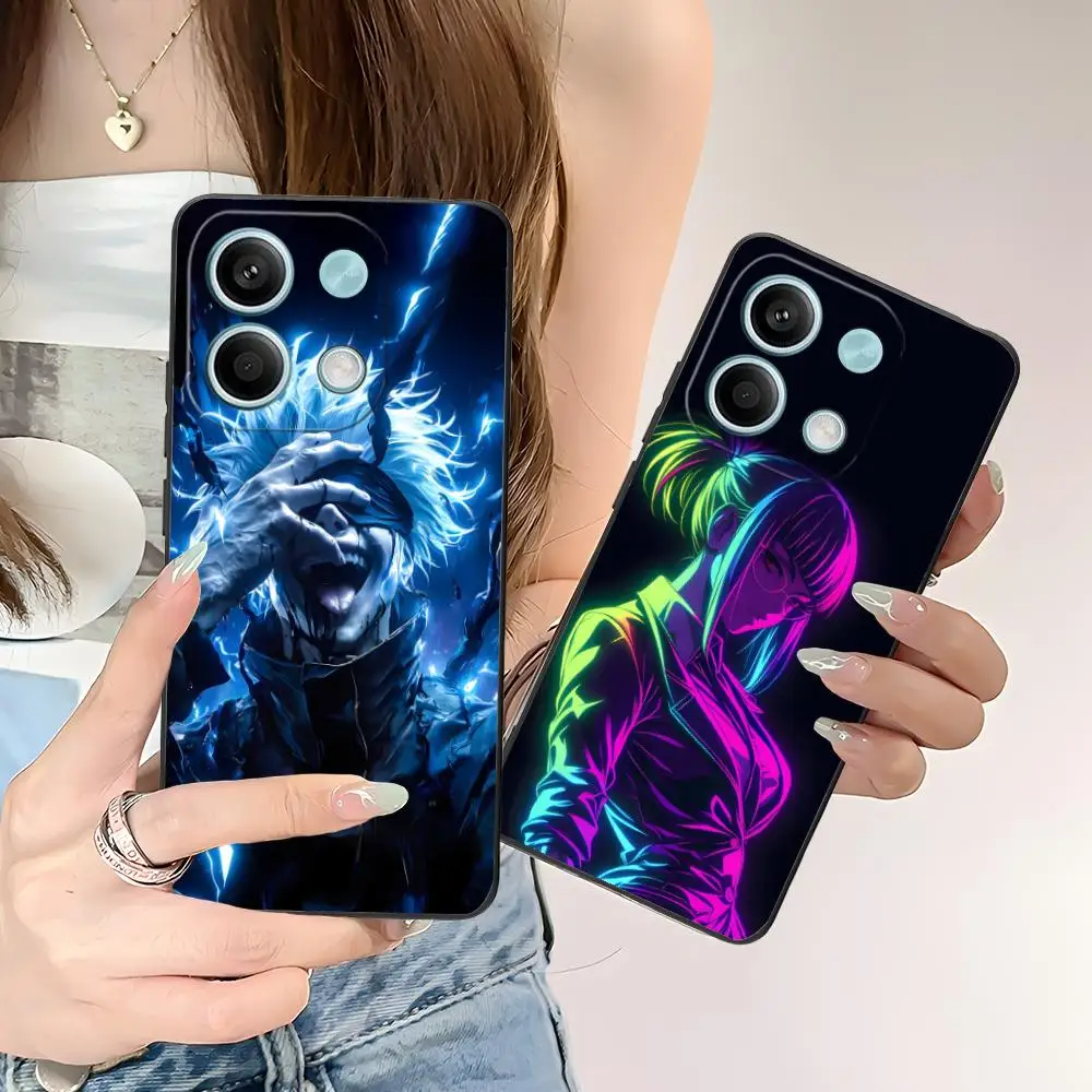 

Неоновый чехол для мобильного телефона Jujutsu Kaisen для POCO M7 M6 M5 M4 M3 X7 X6 X5 X4 X3 Pro GT 5G с цветным принтом, красивый чехол, роскошный