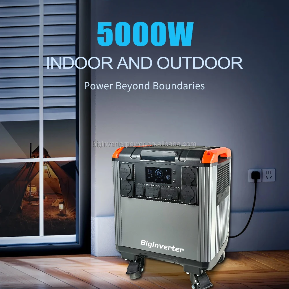 5000W Solar Generator 5000Wh LiFePO4 Portable Power Station With Solar Panel Free Shipping view 5