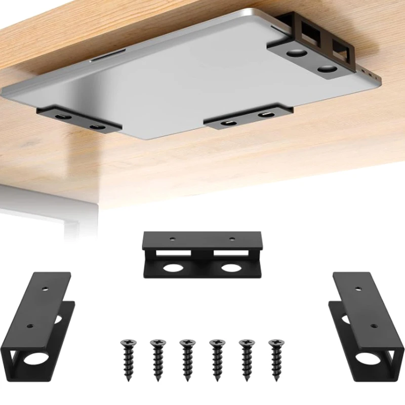 Under Desk Laptop Holder Mount With Screw,Under Desk Laptop Mount Bracket,Add On Under Table Laptop/Keyboard Storage