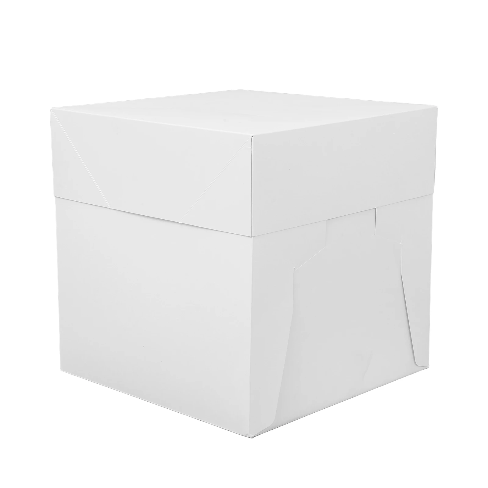 

12 Inch Box Round Cake Board Set White For Wedding Birthday Party Event Transport Storage Cake Container Carrier Bakery