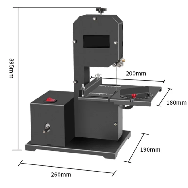 800 W Electric Desktop Woodworking Band Saw Machine Small Multifunction Curve Cutting Tool With 1 Linear Saw Strip 1750RPM 70 MM