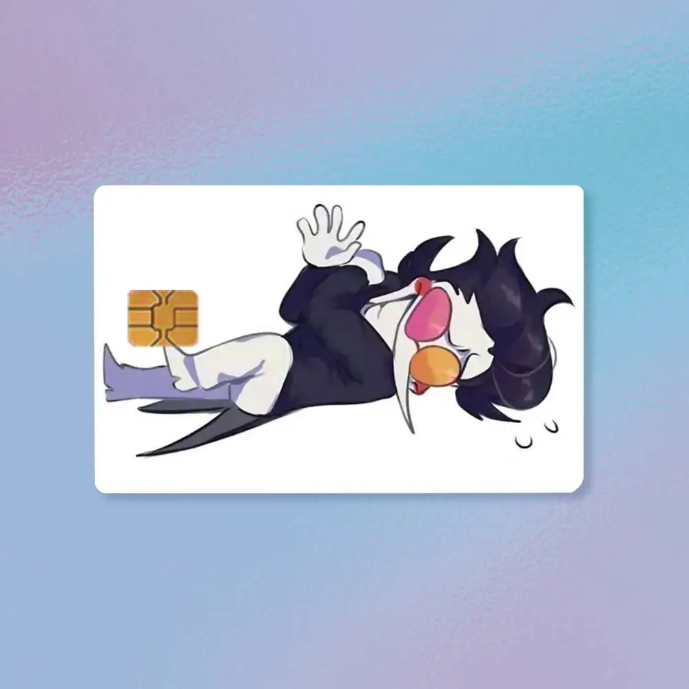Deltarune Spamton Brooch Funny TV Head   Credit Card HD Stickers Premium matte film effectively prevents fingerprints  .