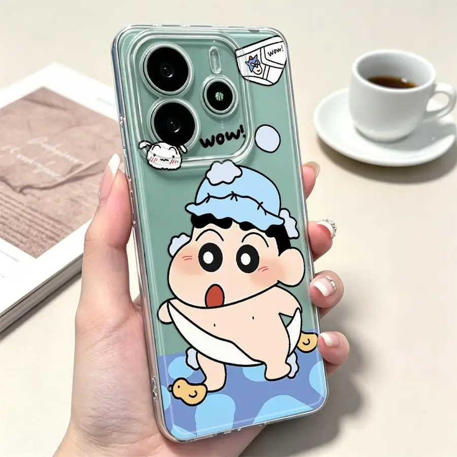 Shin-ChanS Cute Case for Xiaomi Redmi Note 15 A4 12S 10S 9 10 14C 11 Note 13 14 Pro Plus 11S 12 13C Soft Phone Cover view 3