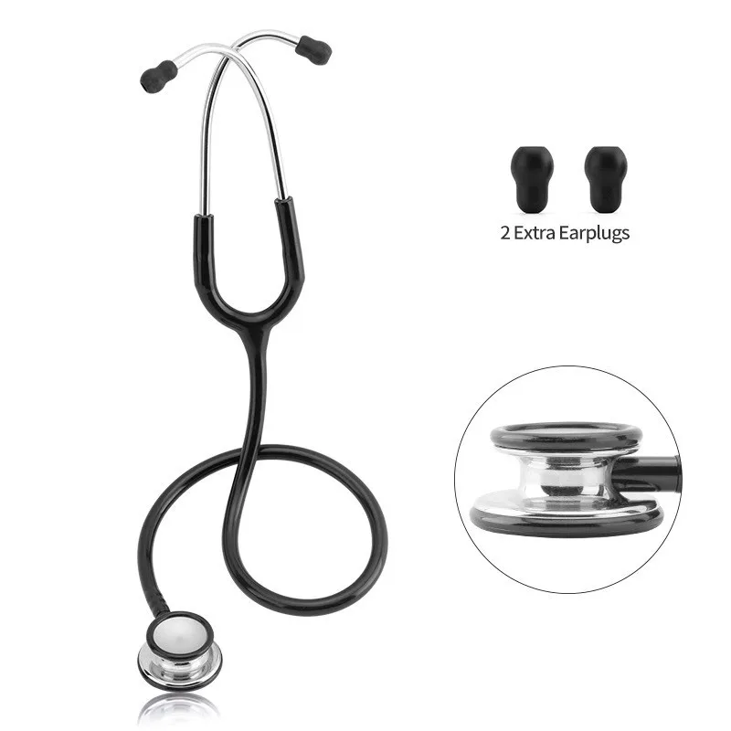 Double-use double-head double-sided stethoscope, blood pressure stethoscope with color box, gold-plated stainless steel
