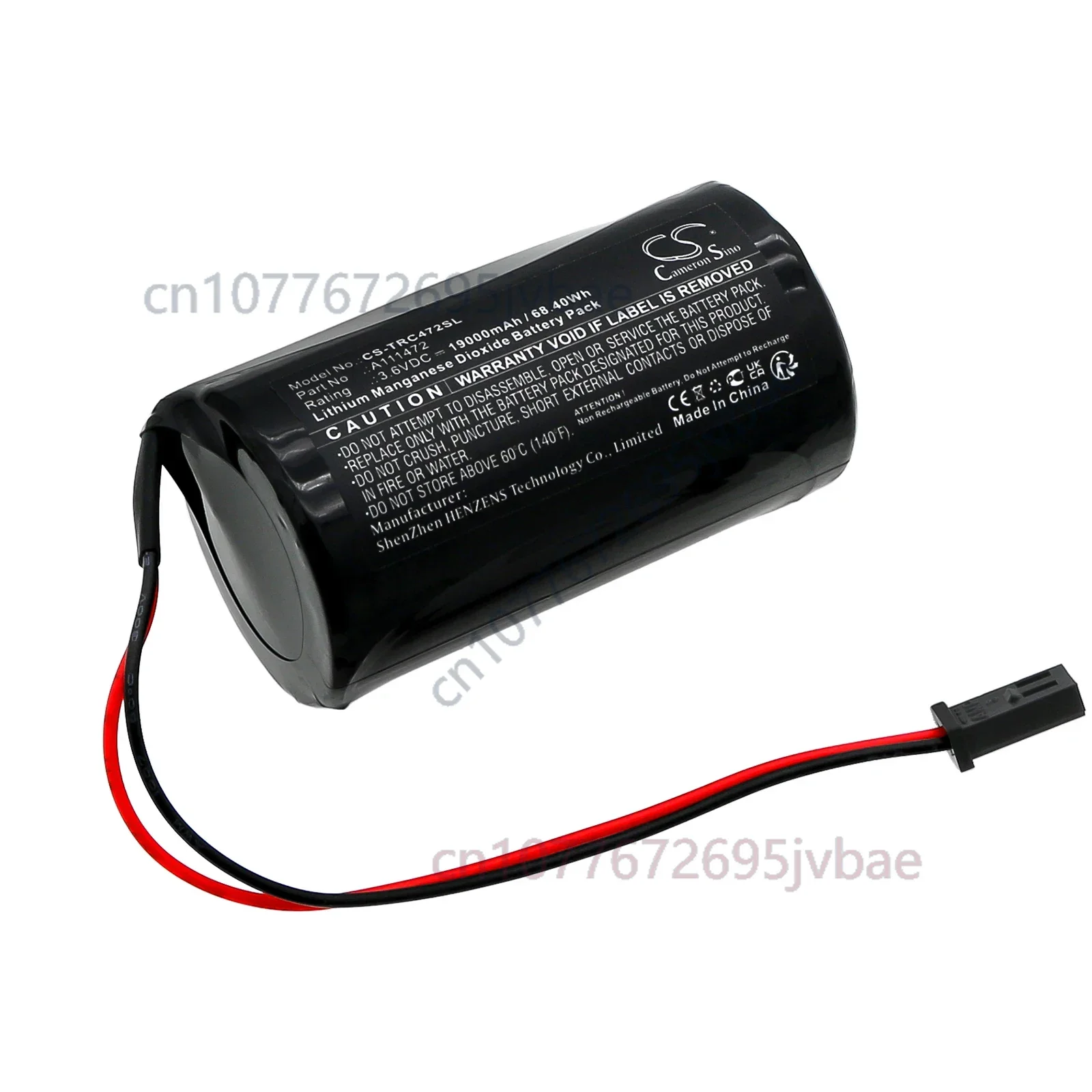 CS Replacement Battery For Itron Corus Gas Volume Vonverter A111472 19000mAh / 68.40Wh Equipment, Survey, Test