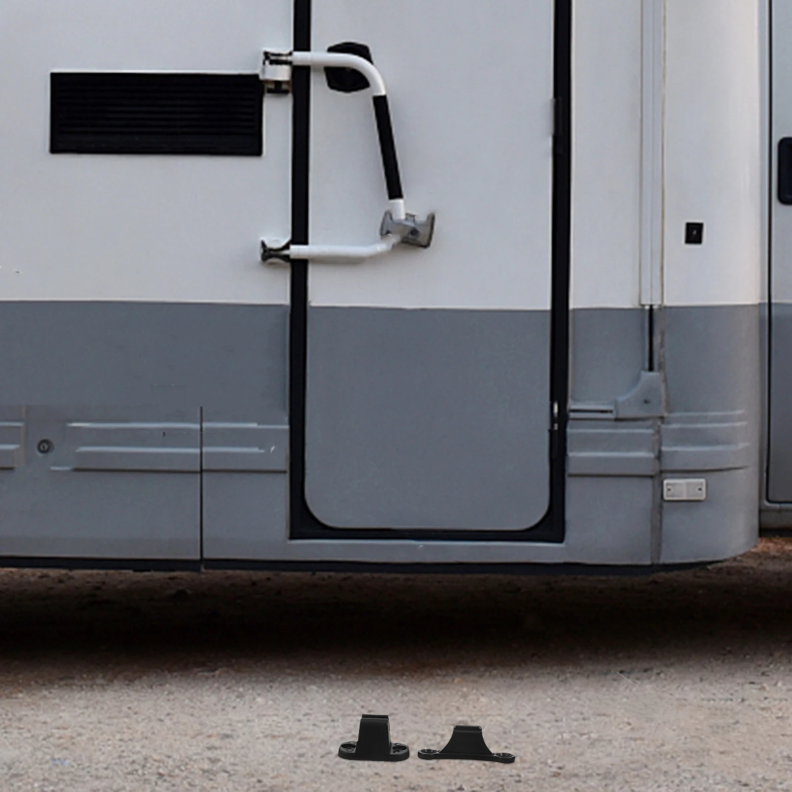 

Black T-Type Rv Door Retainer Camper Exterior Accessories Universal Trailer Stopper Catch Holder Suitable Various Models Enhance