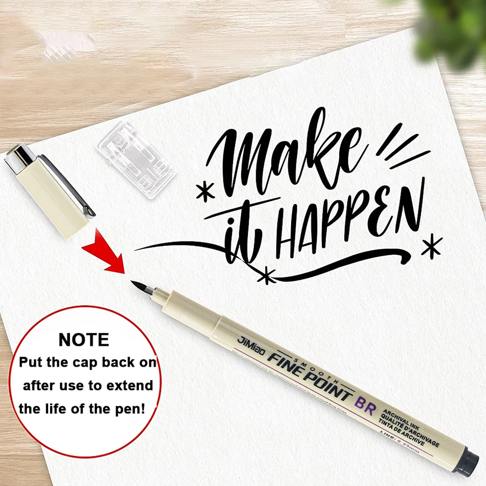 6/9/12 Stück ​ ​ s Technischer Stift, schwarzes Micro-Line Fineliner-Stift-Set für Punktzeichnungen, Skizzen, Strichzeichnungen ​ ​ Künstler illustriert Manga – Detail 2