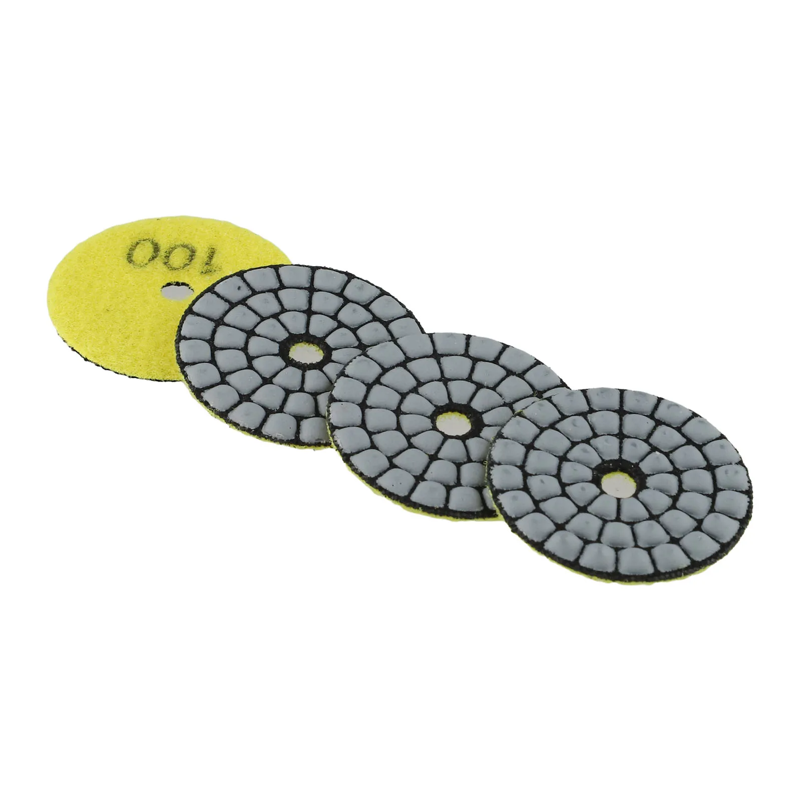 Incredible Efficiency with This Set Of Four Flexible Polishing Pads Perfectly Suited For Professional Level Grinding On Stones