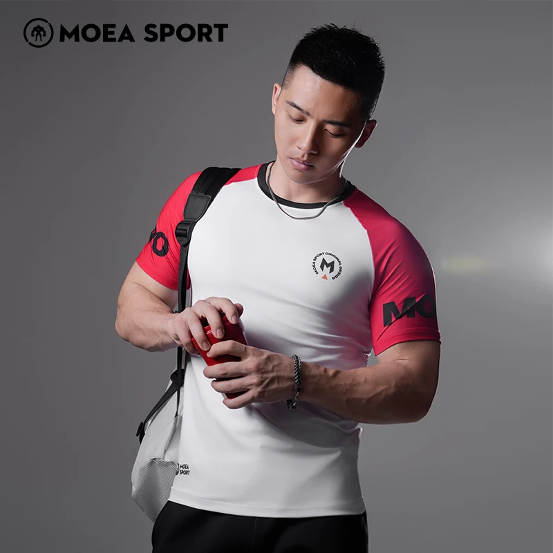 DROZENO Men's Quick-Drying Slim-Fit Summer T-Shirt Professional Sports Short-Sleeved Training Fitness