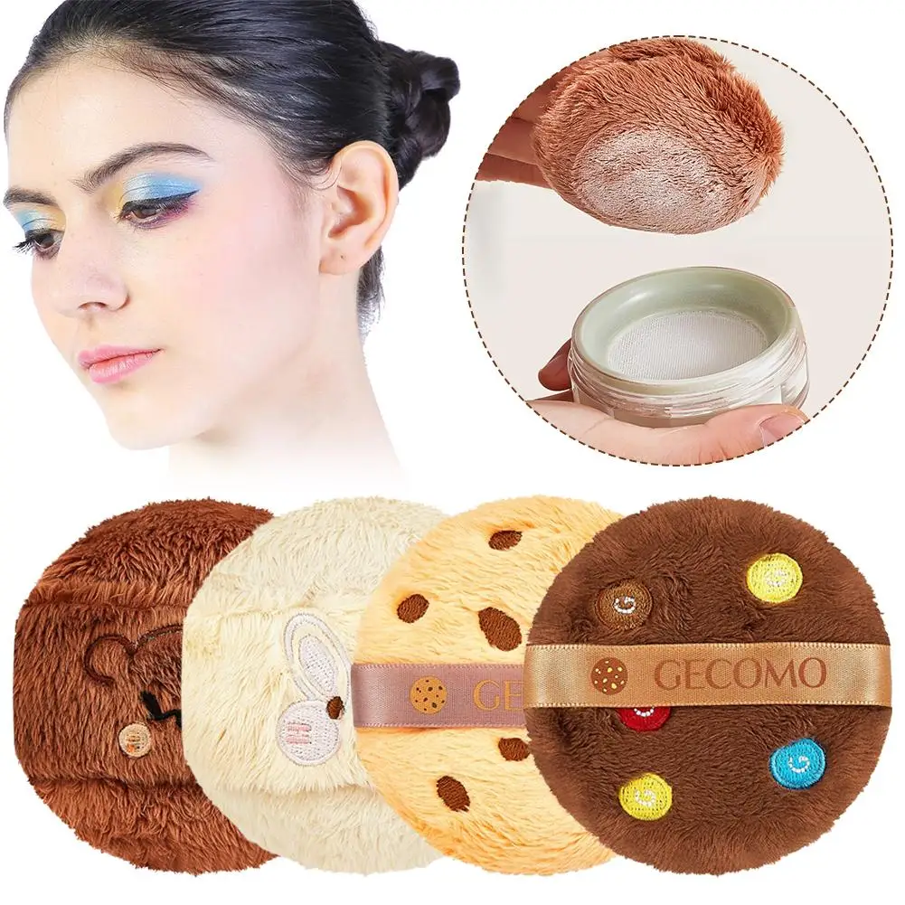 Miękka gąbeczka do makijażu, kosmetyczna puszka do pudru, urocza gąbeczka z kreskówką, przenośna, miękka gąbeczka kosmetyczna, narzędzia do makijażu dla kobiet, kawaii makijaż