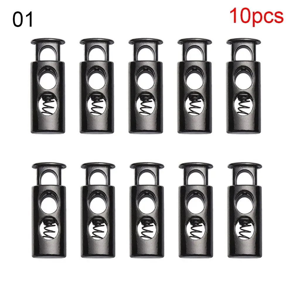 

10pcs 26*9mm Apparel Shoelace Sportswear Accessories Lock Toggle DIY Metal Clamp Double Hole Stoppers Stopper Cord