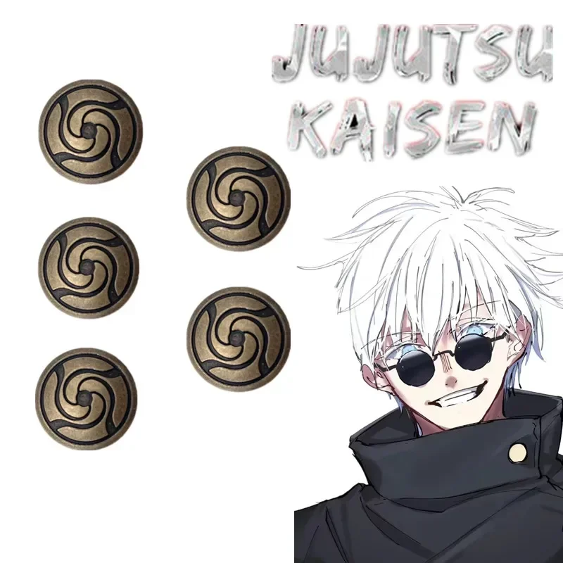 Jujutsu Kaisen Gojou Satoru Nobara Kugisaki Itadori Yuuji Fushiguro Megumi Ryoumen Sukuna Cosplay Alloy Buttons Material