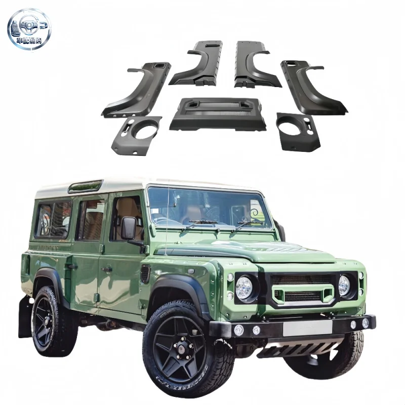 For Land Defender 90 110 Wide Body Kit Front and Rear Fenders External Grille Cover