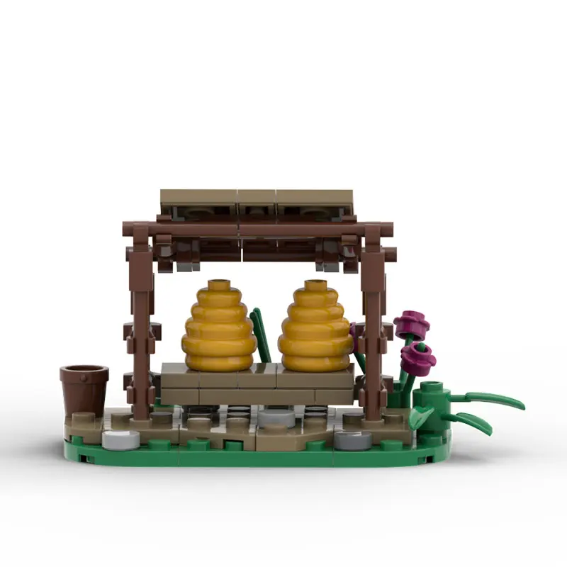 في المخزون اللبنات الجسيمات الصغيرة MOC-223490 211 قطعة قلعة القرون الوسطى بناء لعبة ثلاثية الأبعاد نموذج هدية التعليمية لتقوم بها بنفسك حلية #4