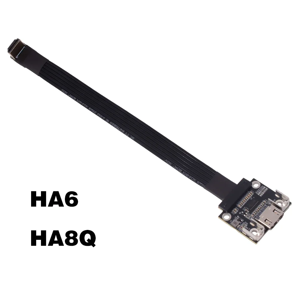 HDMI 2.1 2.0 Male Up Bend To Flat Straight Female Sockets Metal Shielded with Chip Audio Extension Cable 2K/240hz 4K/144 FPC FPV