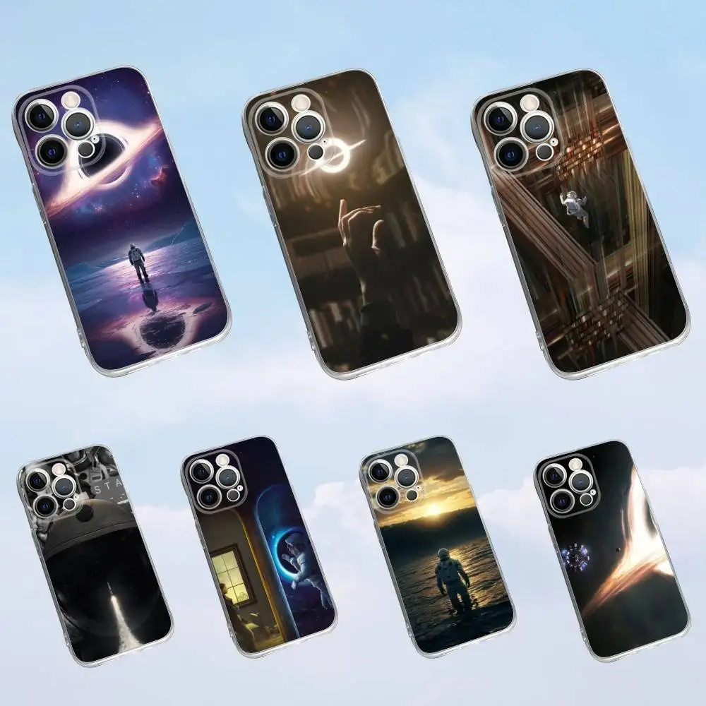 

Film I-Interstellar movie Phone Case For iPhone 16,15,14,13,12,11 Pro,Max,Plus,X,XS,XR,SE,Mini Transparent Silicone Soft