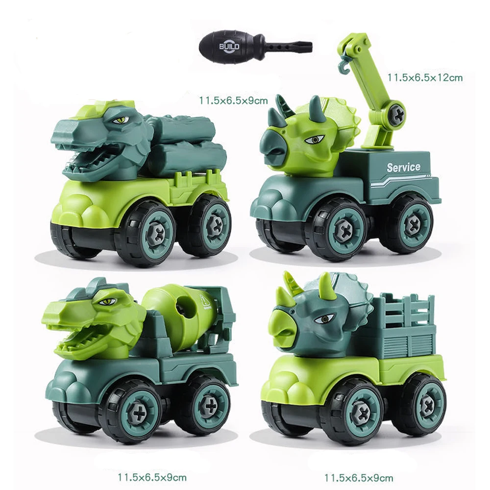 

Truck Take Apart Toys Playset Toys Dinosaur Cars for 3 4 5 6 7 8 Years Old Boys Transport Vehicles for Kids DIY Building Block